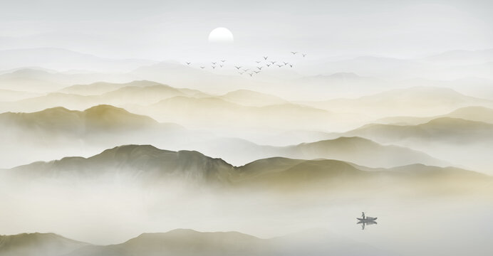 水墨山水畫