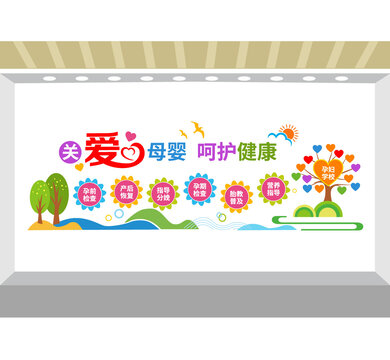 婚檢孕檢文化墻