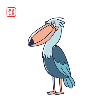 矢量插圖動(dòng)物鳥類大嘴鳥