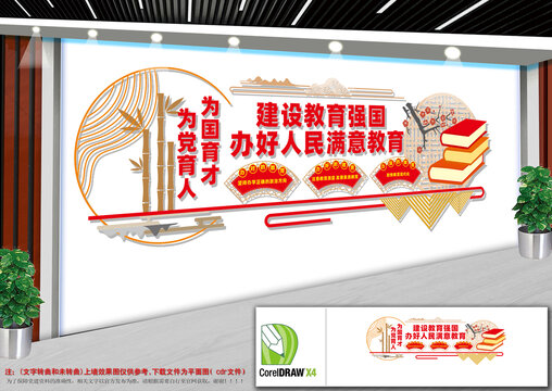 辦好人民滿(mǎn)意教育校園文化墻