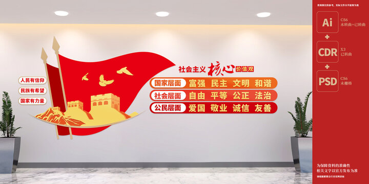 社會主義核心價值觀文化墻