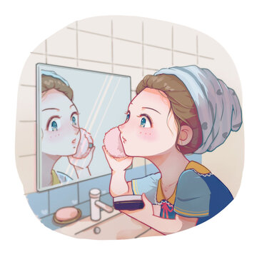 小場景早晨化妝