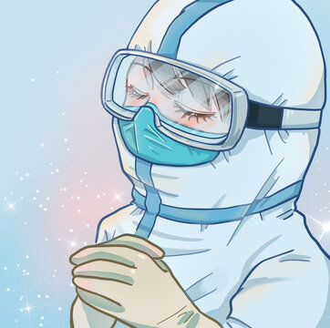 插畫最美抗疫