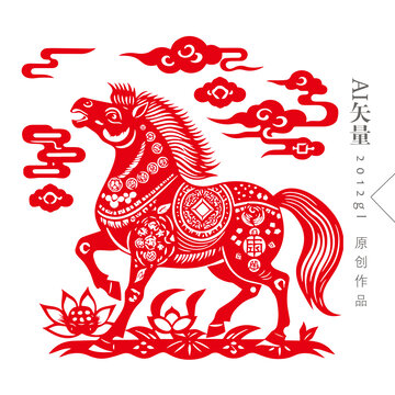 剪紙馬鏤空馬