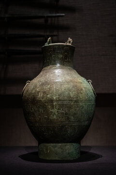銅壺戰國文物四川成都博物館