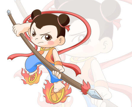 卡通哪吒三太子