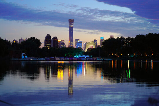 北京國貿(mào)CBD夜景