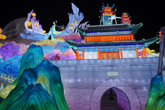 北京宛平城順治門花燈