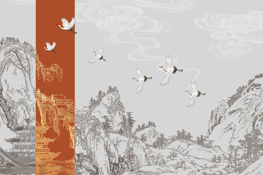 線描壁畫