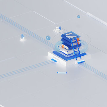 3D分層標書投標科技背景配圖