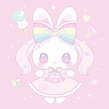 可愛兔子插畫