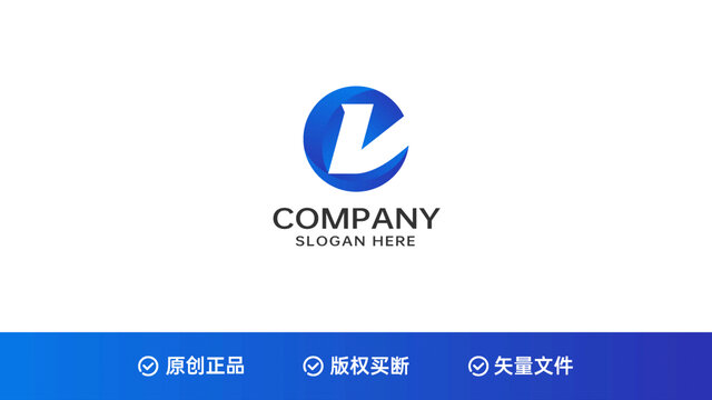 科技公司LVC字母組合logo設(shè)計(jì)