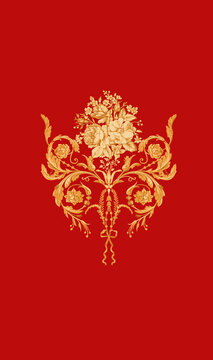 金色提花燙金