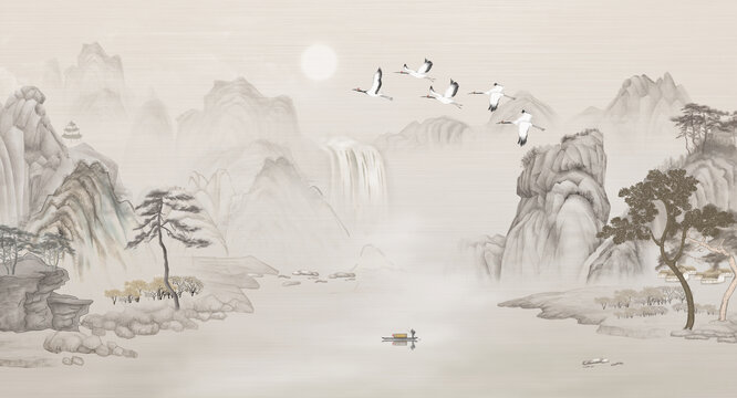 新中式山水畫