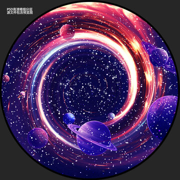 圓形星空吊頂裝飾畫(huà)