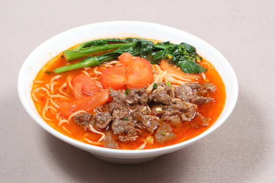 滑肉西紅柿面