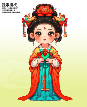 卡通唐代仕女