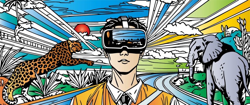 VR科技插畫