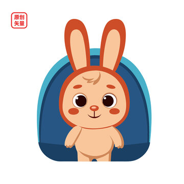 矢量插圖動物可愛小兔子