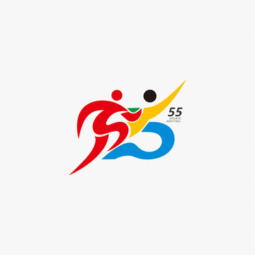 55屆田徑運動會標志體育節(jié)微標LOGO