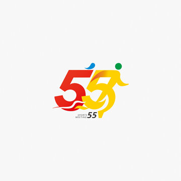 55屆田徑運(yùn)動會標(biāo)志體育節(jié)微標(biāo)LOGO