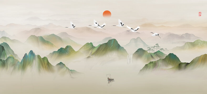 水墨山水畫