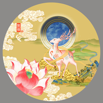 梅花鹿裝飾畫