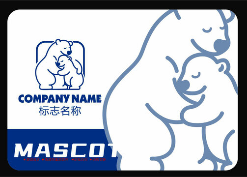 熊媽媽和寶寶logo母嬰標志