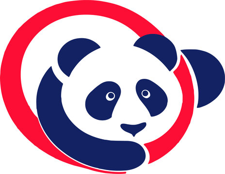 熊貓圓圈圖標圖案會標