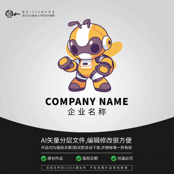 LOGO可愛蜜蜂俠卡通