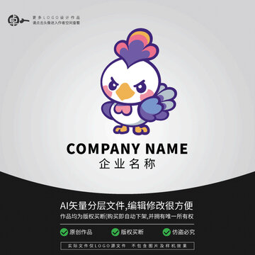 孔雀LOGO卡通卡通人物