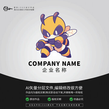 蜜蜂LOGO健身愛好者