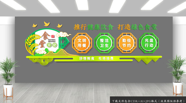 食堂文化墻