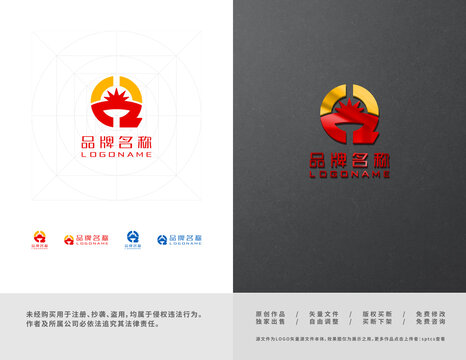 字母QH標(biāo)志LOGO設(shè)計