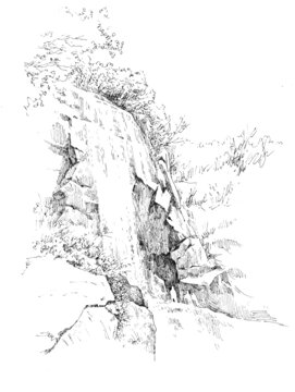 江蘇連云港花果山景區(qū)鋼筆畫(huà)