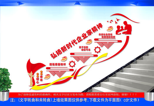 企業(yè)家精神樓梯文化墻