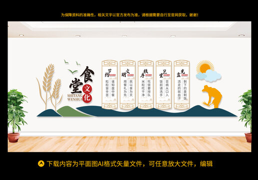 食堂文化墻