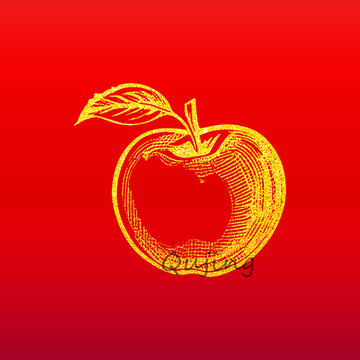 蘋果包裝插畫