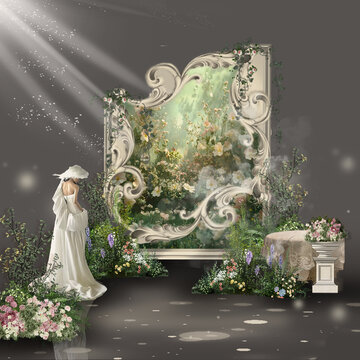 法式油畫婚禮甜品區(qū)