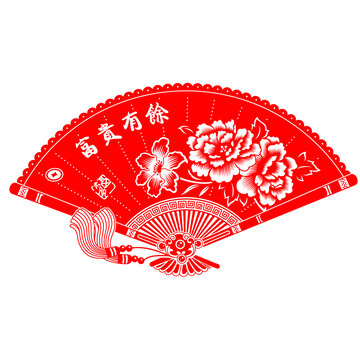 剪紙折扇