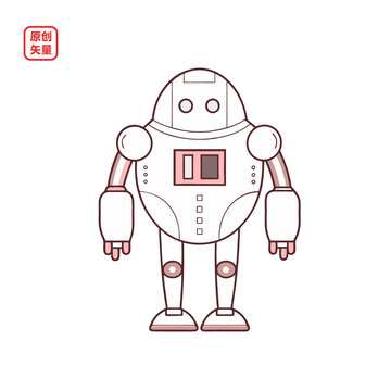 矢量插圖科技智能簡(jiǎn)約機(jī)器人