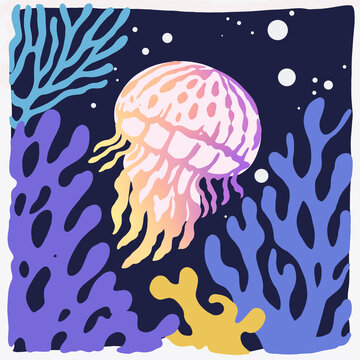 手繪海洋生物