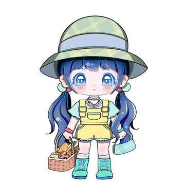 戴帽子的小女孩