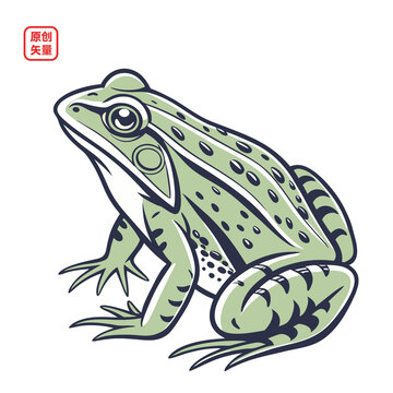 矢量插圖動物卡通青蛙