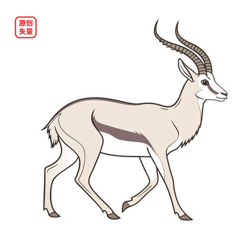 矢量插圖動物非洲羚羊