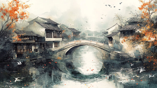 古風(fēng)秋天景色