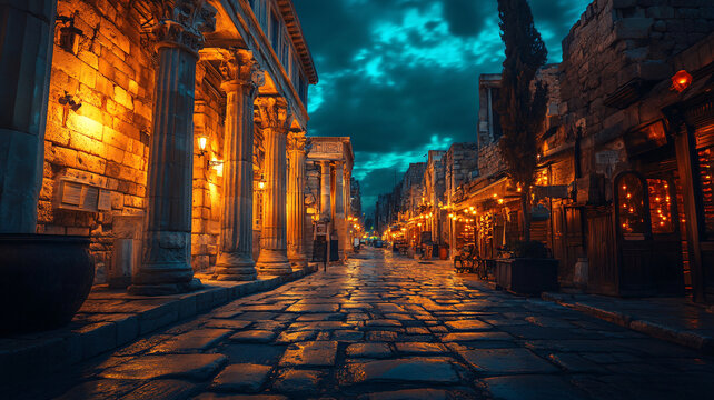 古街道夜景