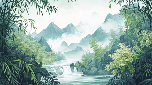 山水竹林