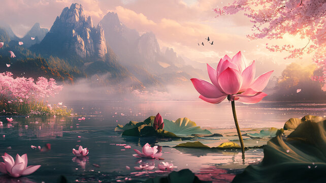 荷花背景