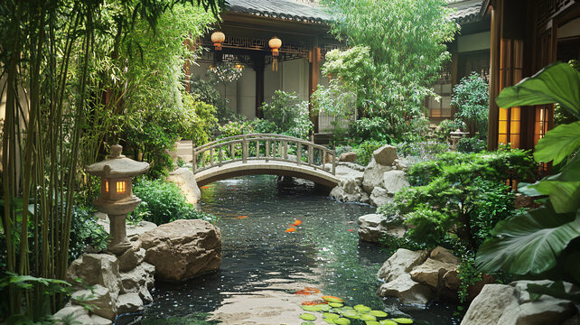 親水中式庭院